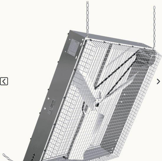 Gaisa cirkulācijas ventilators 44 400 m³/h – jaudīgs industriālais ventilators lielām telpām
